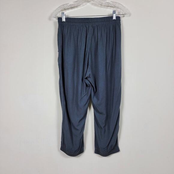 Esprit Capri Pants Womens Size 6 Gray Lightweight Elastic Waist Drawstring - Picture 7 of 14